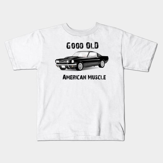 Good Old American Muscle Car Kids T-Shirt by FungibleDesign